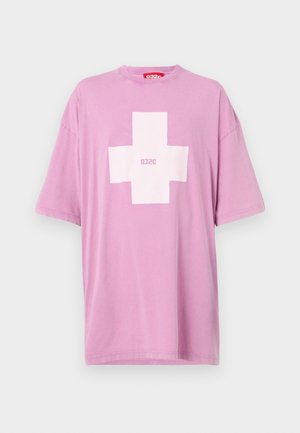 032c POINT OVERSIZED UNISEX - Print T-shirt - faded pink