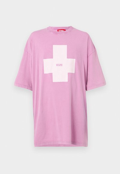 032c POINT OVERSIZED UNISEX - Print T-shirt - faded pink