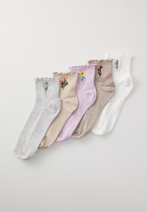 Even&Odd 5 PACK - Calze - beige/grey marl/white/lilac