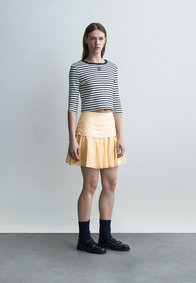 Jupe Longue Rena Lange En Soie 100% - Couleur Jaune, Taille 36, Style Godet Chic, Neuve Avec étiquettes !