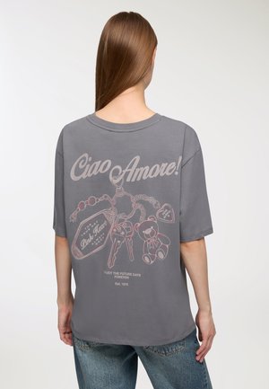 T-shirt con stampa - grigio scuro