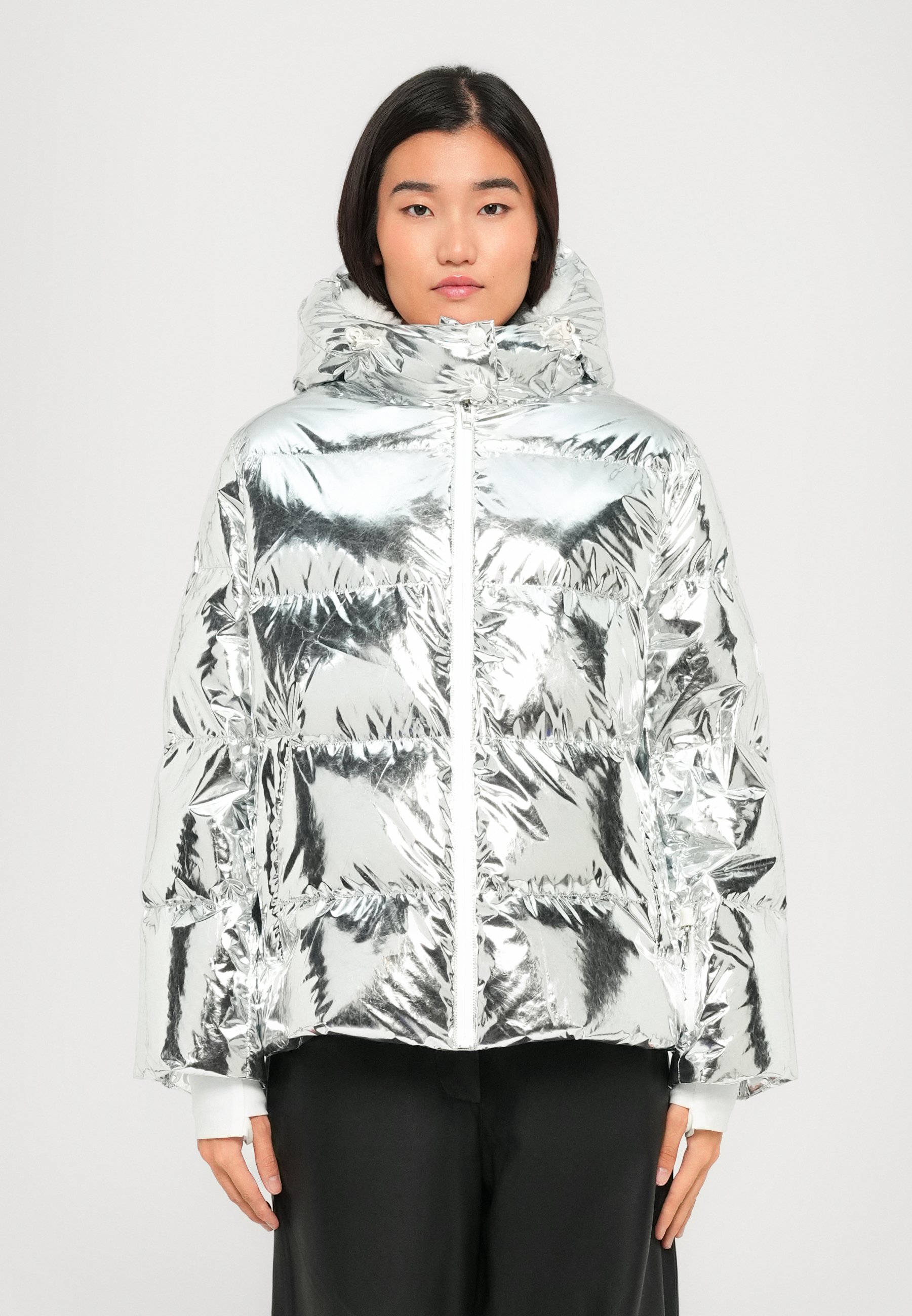 Yves Salomon DOUDOUNE - Down jacket - silver coloured/silver 