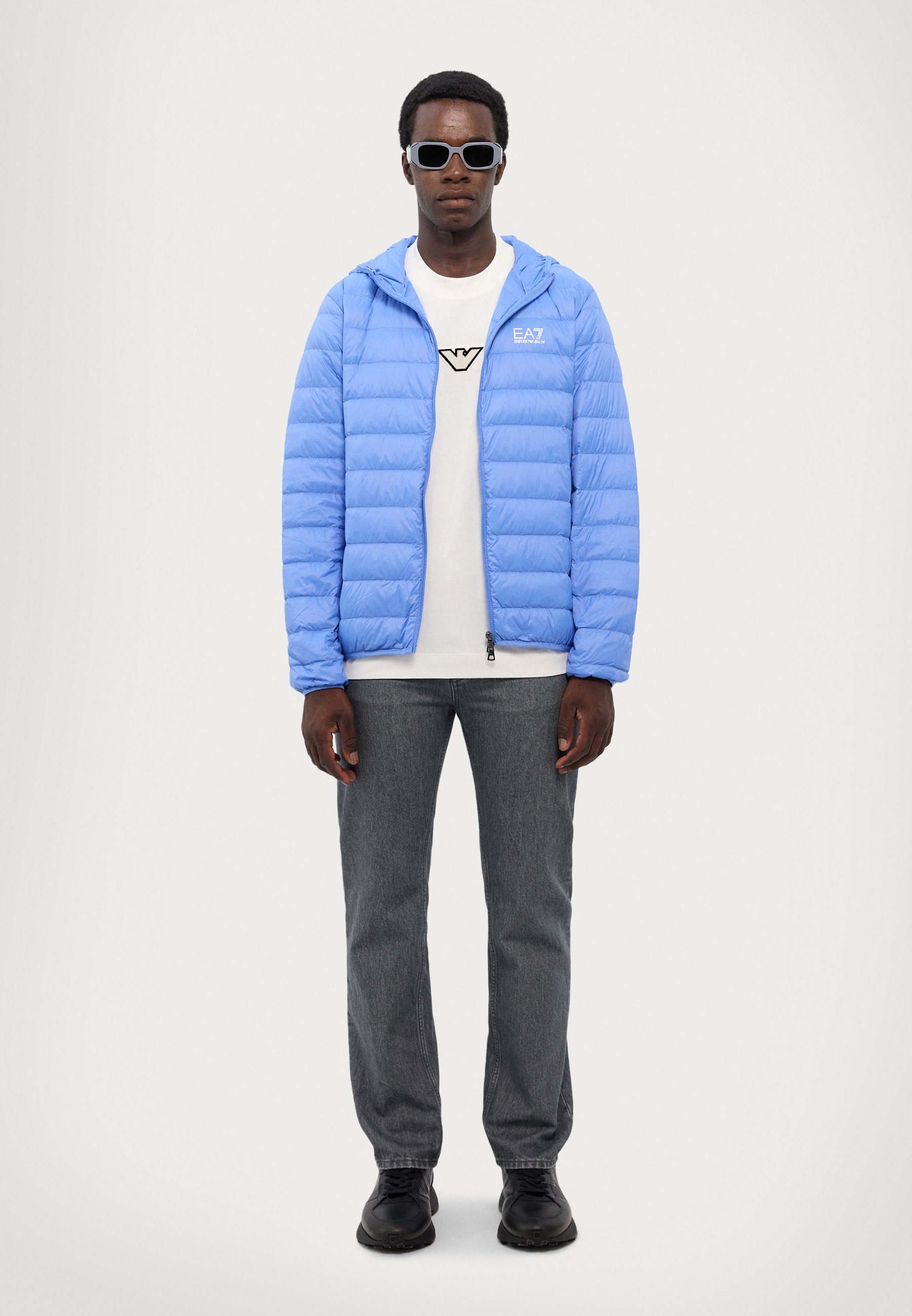 EA7 Emporio Armani TRAIN CORE - Daunenjacke - granada sky/hellblau