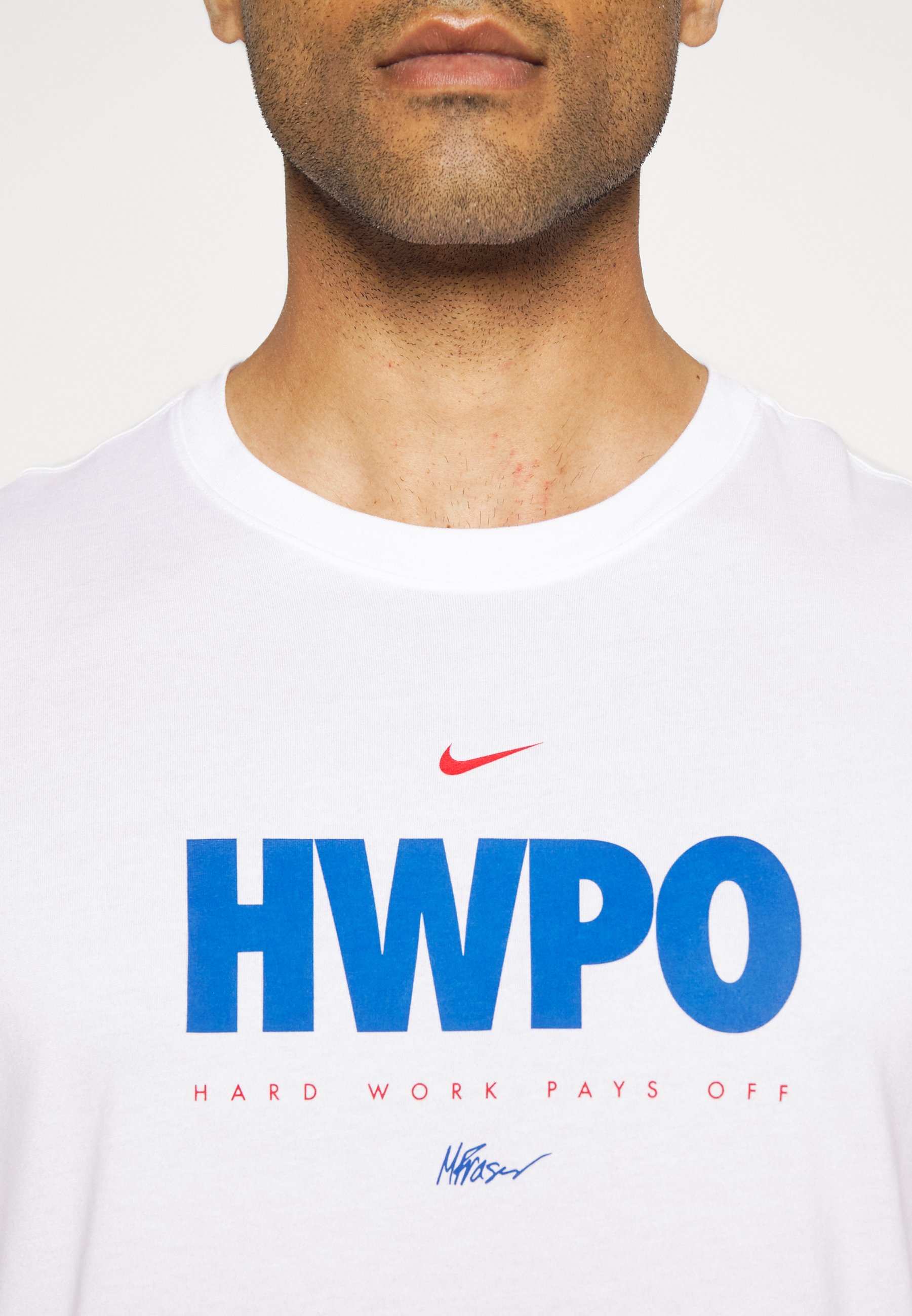 Nike Performance NIKE HWPO TEE - Sport T-shirt - white/university red/wit -  Zalando.nl