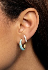 Singularu ARO SPARK SKY ENAMEL - Pendientes - white oro