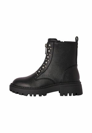 CHUNKY STUDDED ZIP - REGULAR FIT - Stövletter - black
