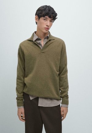 V-NECK - Poloshirt - khaki