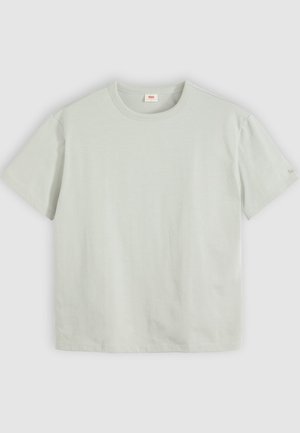 Lys grå kortærmet t-shirt med rund hals, lavet af et blødt stof. Har et lille logo på venstre ærme.