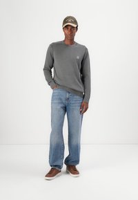 TOM TAILOR WASHED CREWNECK - Strickpullover - dark grey
