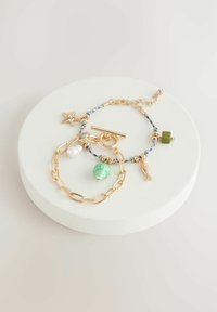 FISH CHARM PACK SET - Armband - blue gold tone