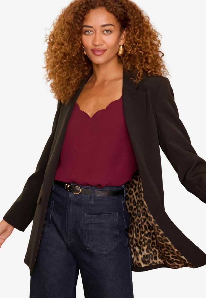 Love & Roses LEOPARD -REGULAR FIT - Bleiser - black