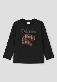 s.Oliver MIT DINO-MOTIV - Langarmshirt - schwarz