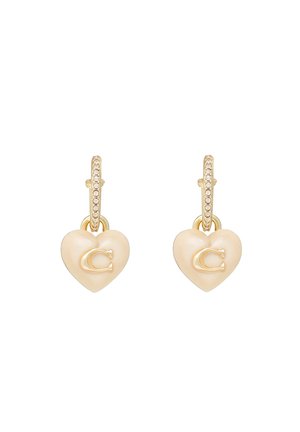 SIGNATURE HEART HUGGIES - Earrings - gold coloured