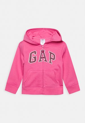 LOGO TODDLER GIRL - Sweat à capuche zippé - devi pink