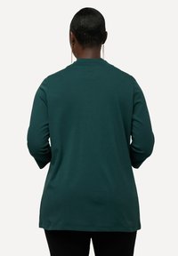 Ulla Popken CLASSIC STEHKRAGEN 3/4-ARM - Långärmad tröja - dark green