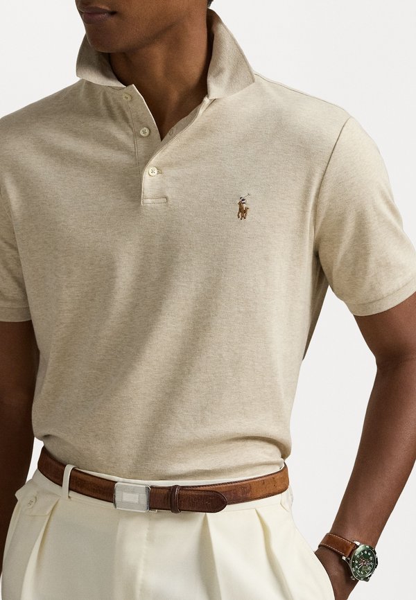 CUSTOM SLIM FIT SOFT COTTON POLO SHIRT - Polo shirt - expedition dune heather4
