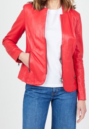 Leather jacket - red