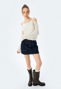 Koton TEXTURED - Strickpullover - beige