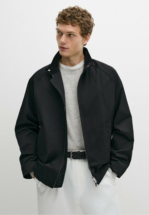 Massimo Dutti, BOMBER JACKET WITH COLLAR DETAIL - Giacca leggera - dark blue