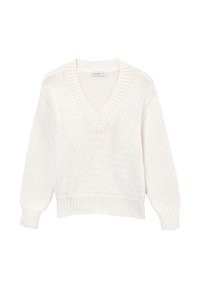 SCOLLO A V - Maglione - bianco
