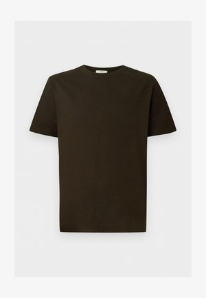 Calvin Klein, CREW TEE - Lihtne T-särk - dark coffee