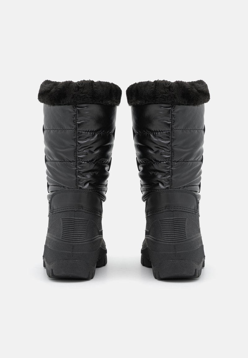 Mashaouyo Stivali Invernali Cerniera Stivali Eleganti Stivali Termici Infilare Pelliccia Sintetica Stivali Da Combattimento Moto Stivali Imbottiti Caldi Donna, Nero , 37 EU - Foto 11