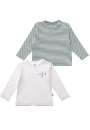 LANGARMSHIRTS - Basic T-shirt - grün-weiss
