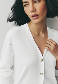 Next BUTTON UP REGULAR FIT - Cardigan - white