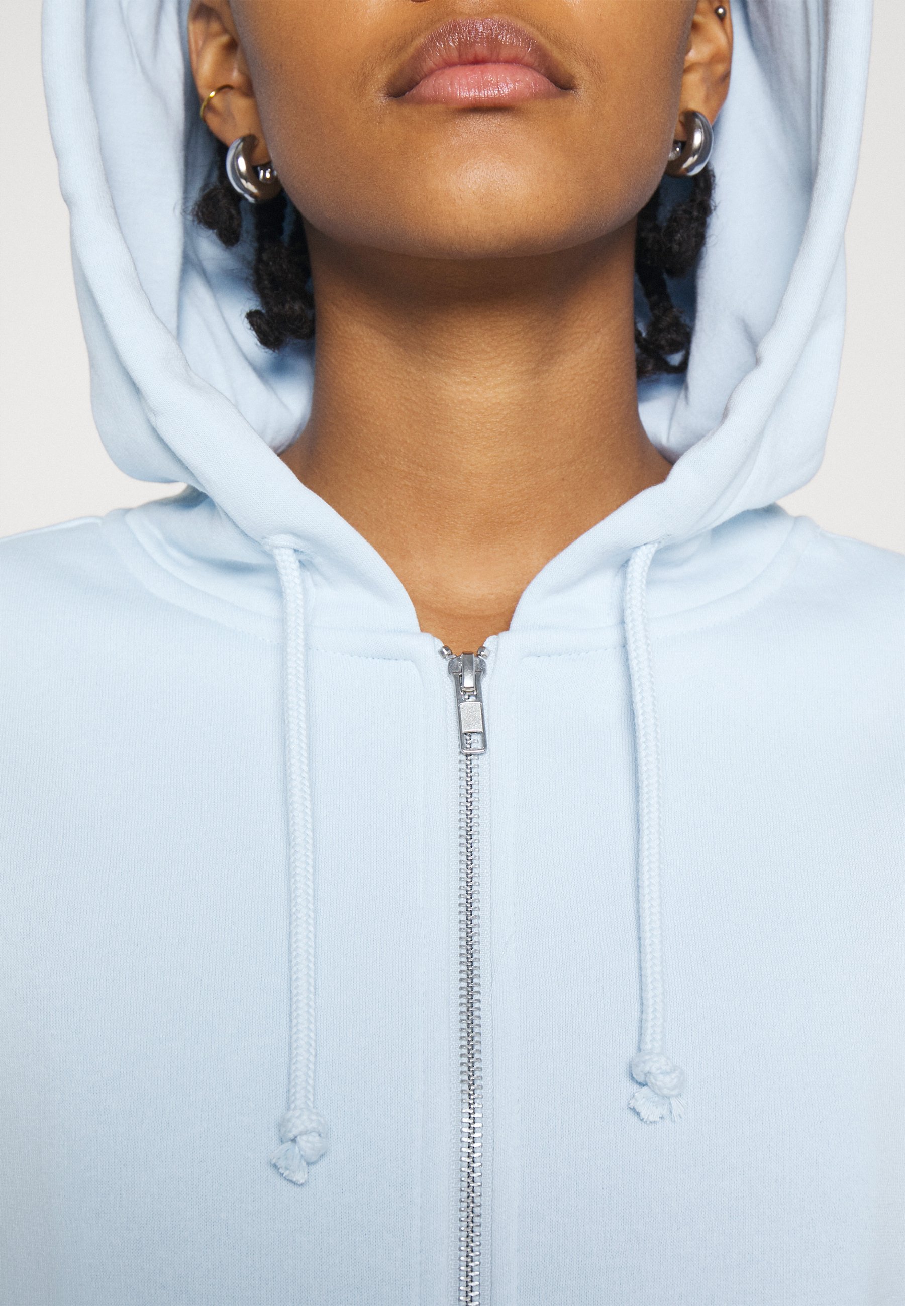 light blue hoodie zip up