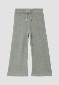 Helle grüne, strukturierte Hosen mit einem Bindegürtel und weit geschnittenem Design. Weicher Stoff für Komfort und lässigen Tragekomfort.