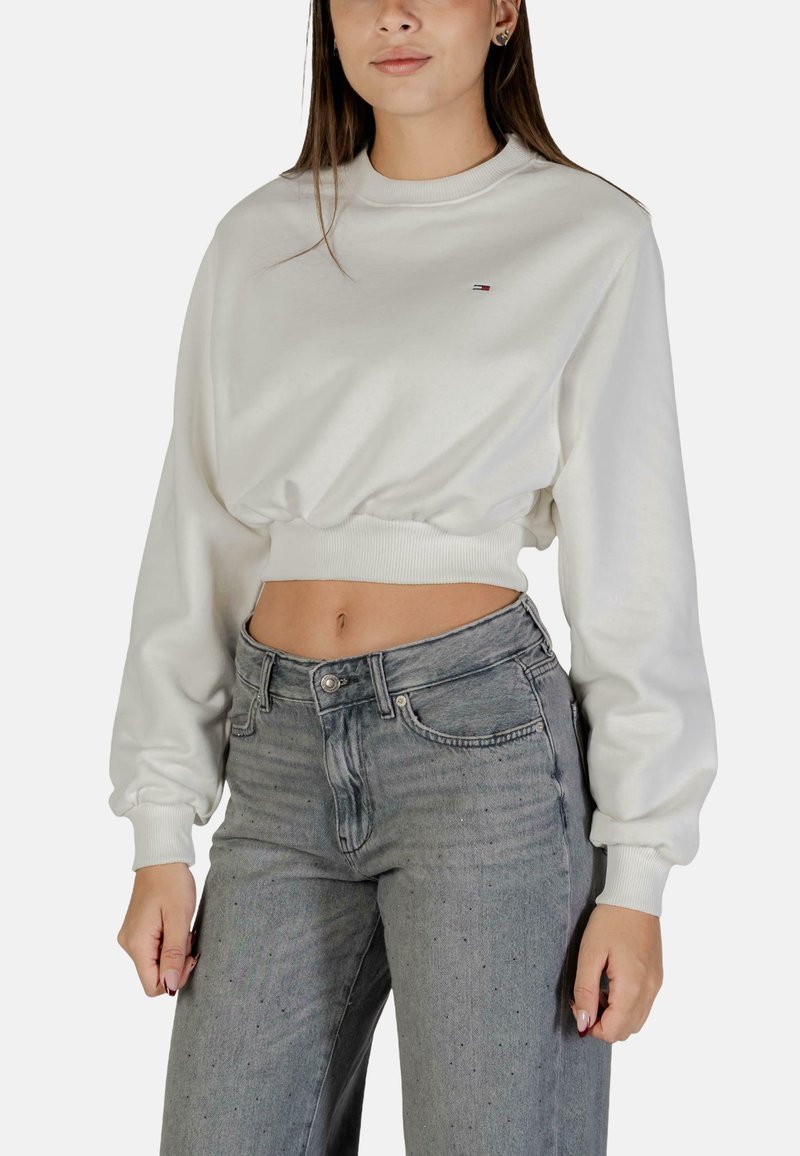 Tommy Jeans PULLOVER - Mikina - sour-cream