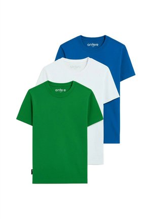 T-Shirt basic - white blue green