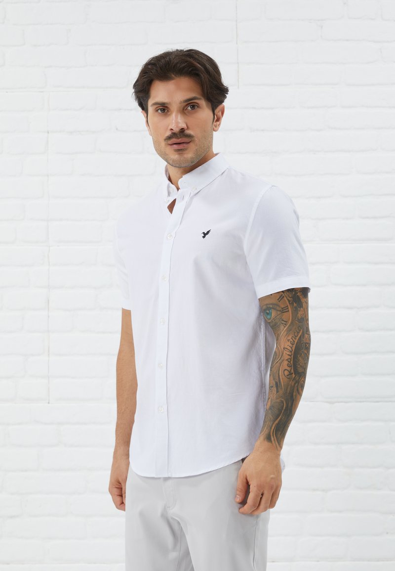 Pier One - SHORT SLEEVE OXFORD - Shirt - white, Enlarge