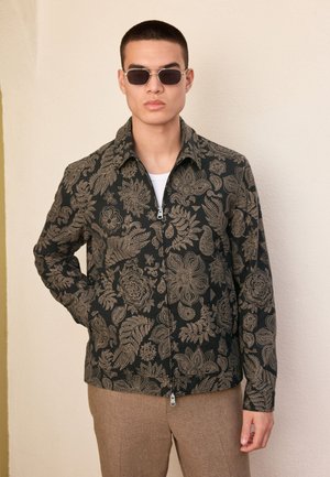 Next, REGULAR FIT - FLORAL PATTERNED ZIP THROUGH JACKET . - Ľahká bunda - black