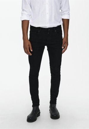 Only & Sons, ONSWARP - Дънки Skinny Fit - black denim