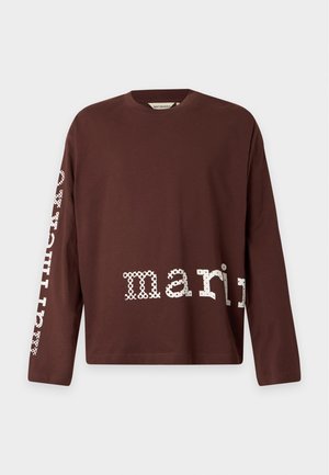 Marimekko, NIPPA LOGO PLACEMENT UNISEX - Блуза с дълги ръкави - brown/off white