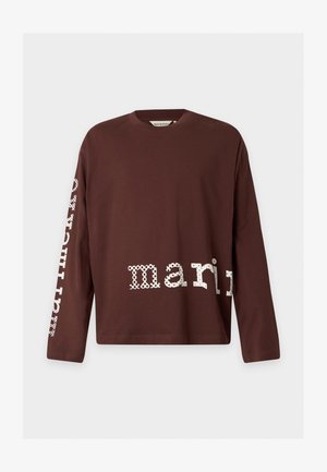 Marimekko, NIPPA LOGO PLACEMENT UNISEX - Блуза с дълги ръкави - brown/off white
