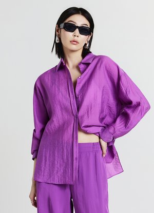 TRASPARENTE - Button-down blouse - ciclamino