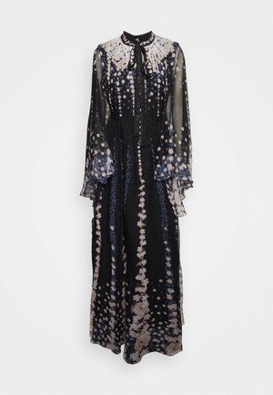 Erdem LONG SLEEVE CAPE EFFECT GOWN BOW NECK DETAIL - Oblačila za posebne priložnosti - black/multi