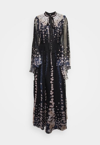 Erdem LONG SLEEVE CAPE EFFECT GOWN BOW NECK DETAIL - Ballkleid - black/multi
