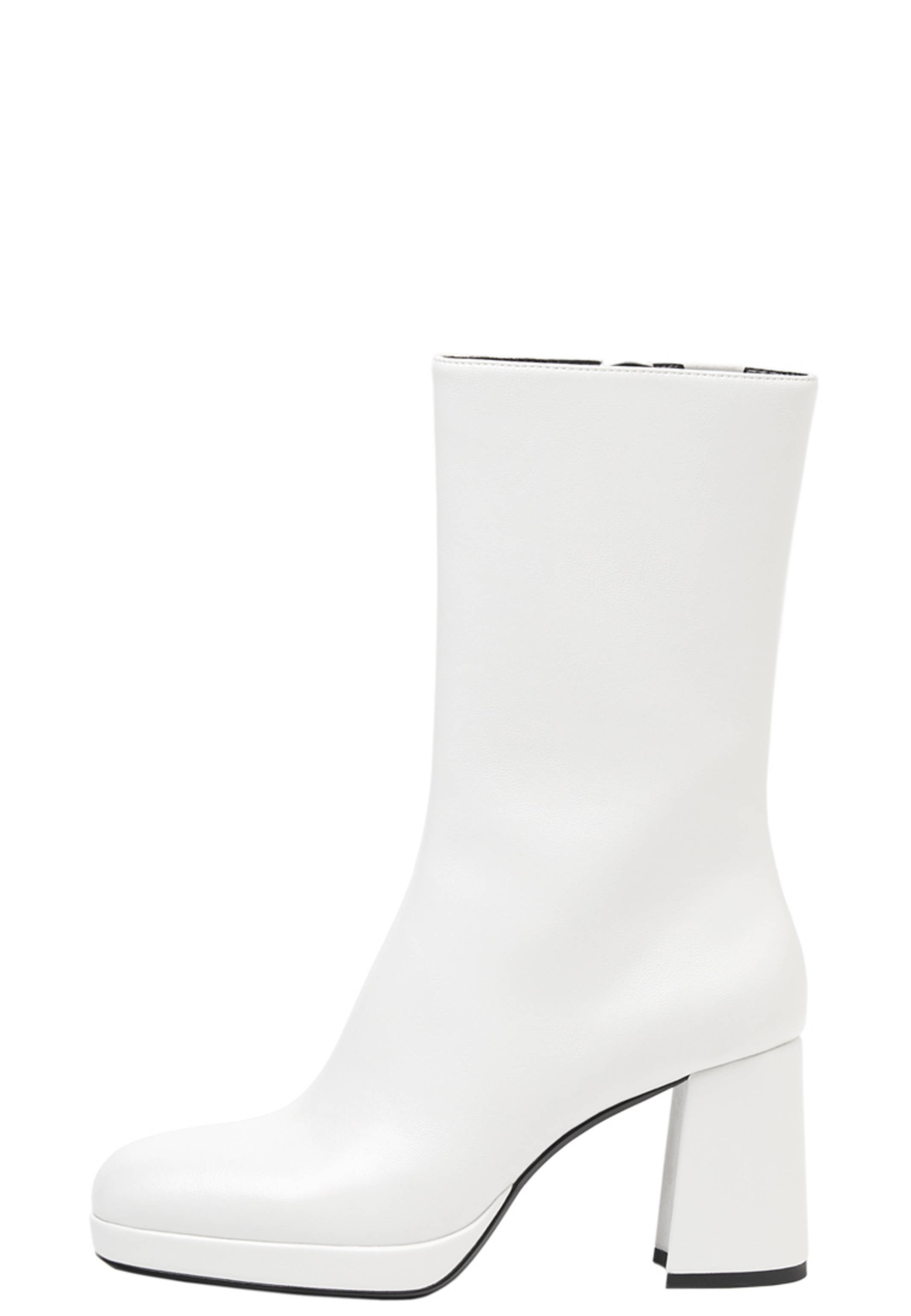 Bershka MIT PLATEAU UND HOHEM SCHAFT - Laarzen met hoge hak - white/wit -  Zalando.nl
