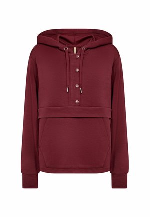 Bordoo kapuutsiga sviiter, eesnupukesed, nööriga kapuuts, kängurupocket ja pikad varrukad ribbeliste cuffidega, esitleb valge tausta peal.