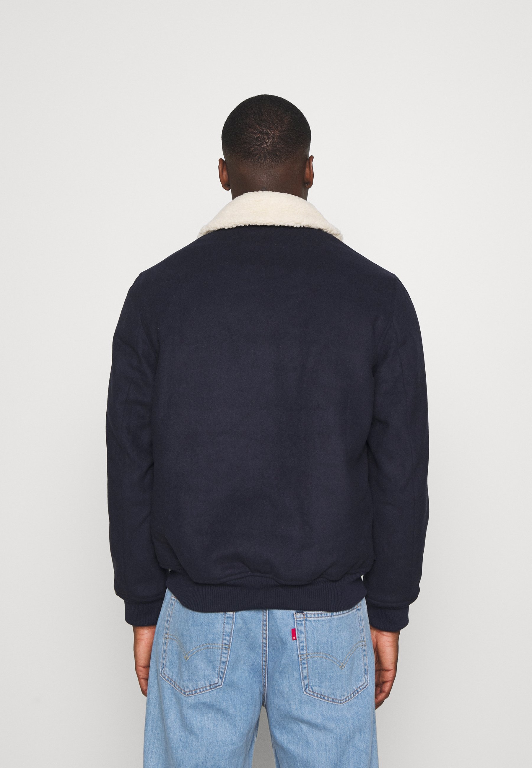 borg collar bomber jacket