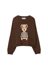 CROPPED RABBIT  - Vesta - dark brown