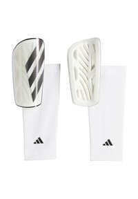 TIRO LEAGUE SHIN - Shin pads - white   black   silver metallic