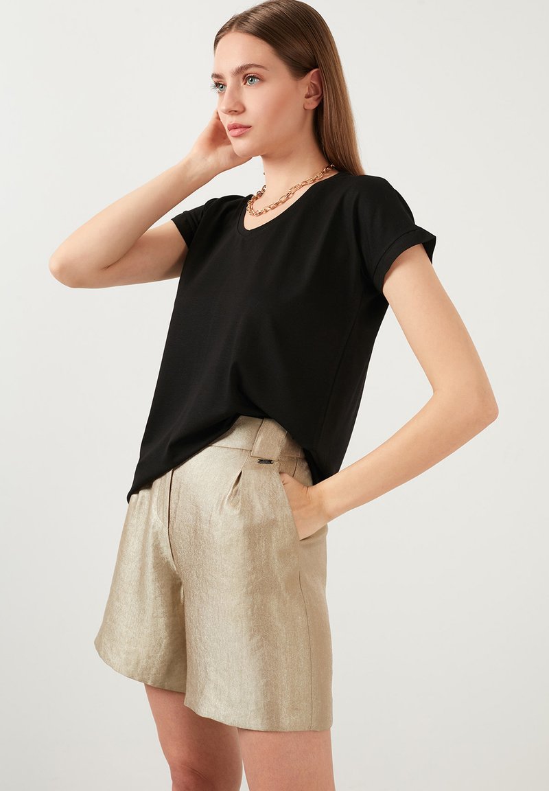 Damen T-Shirts | LELA T-Shirt basic black/schwarz - ZN00331 Damen T-Shirts | LELA T-Shirt basic black/schwarz - ZN00331
