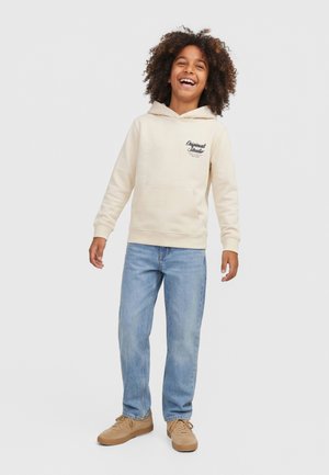 Jack & Jones Junior JORNORREBRO TYPO BACK HOOD SN JNR - Kapuutsiga pusa - antique white