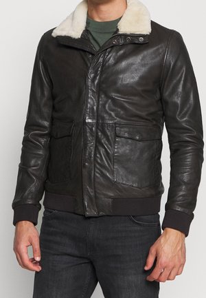 Leren jas - taupe
