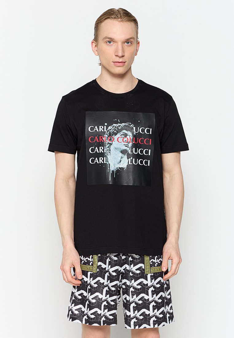 carlo colucci T-shirt print zwart