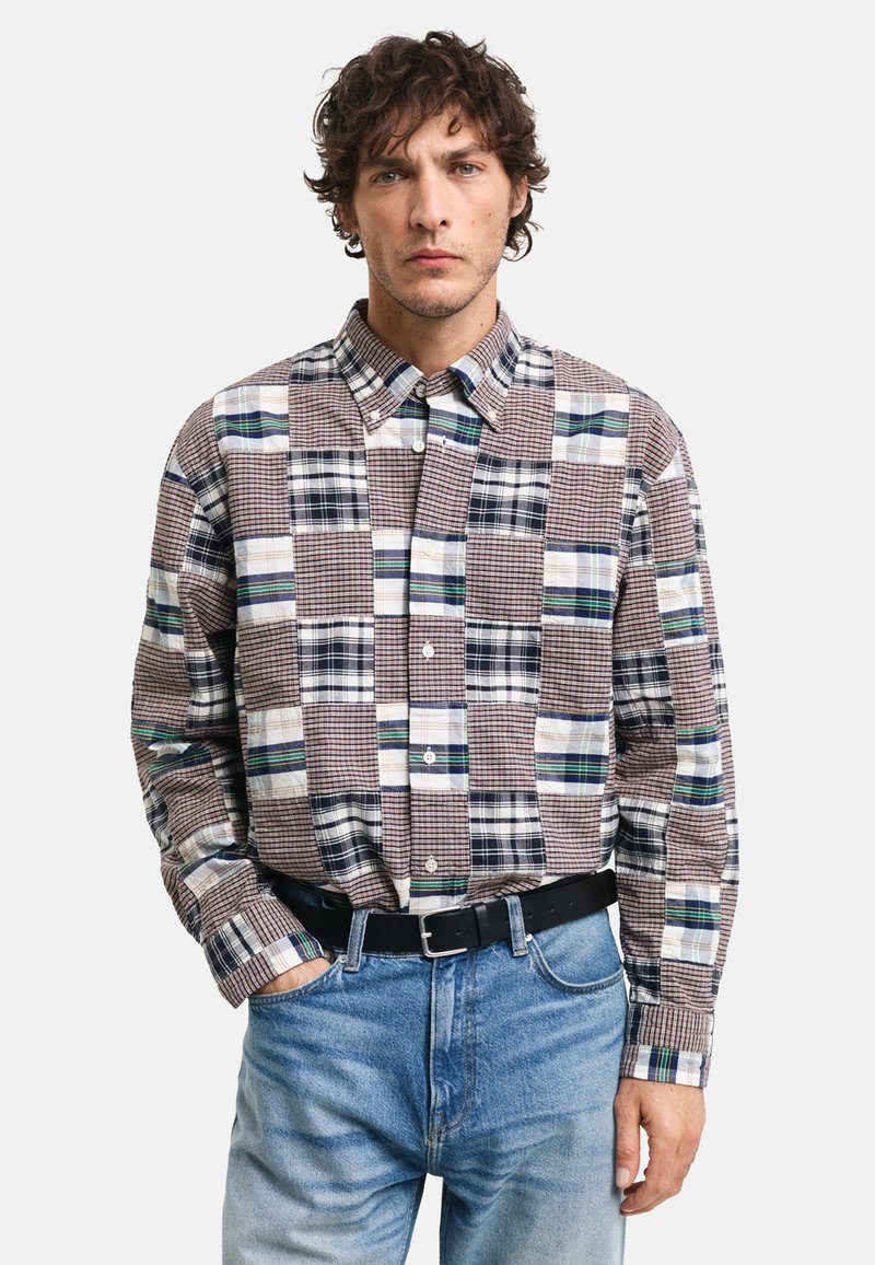 Gant Blue Printed Relaxed Fit Shirt
